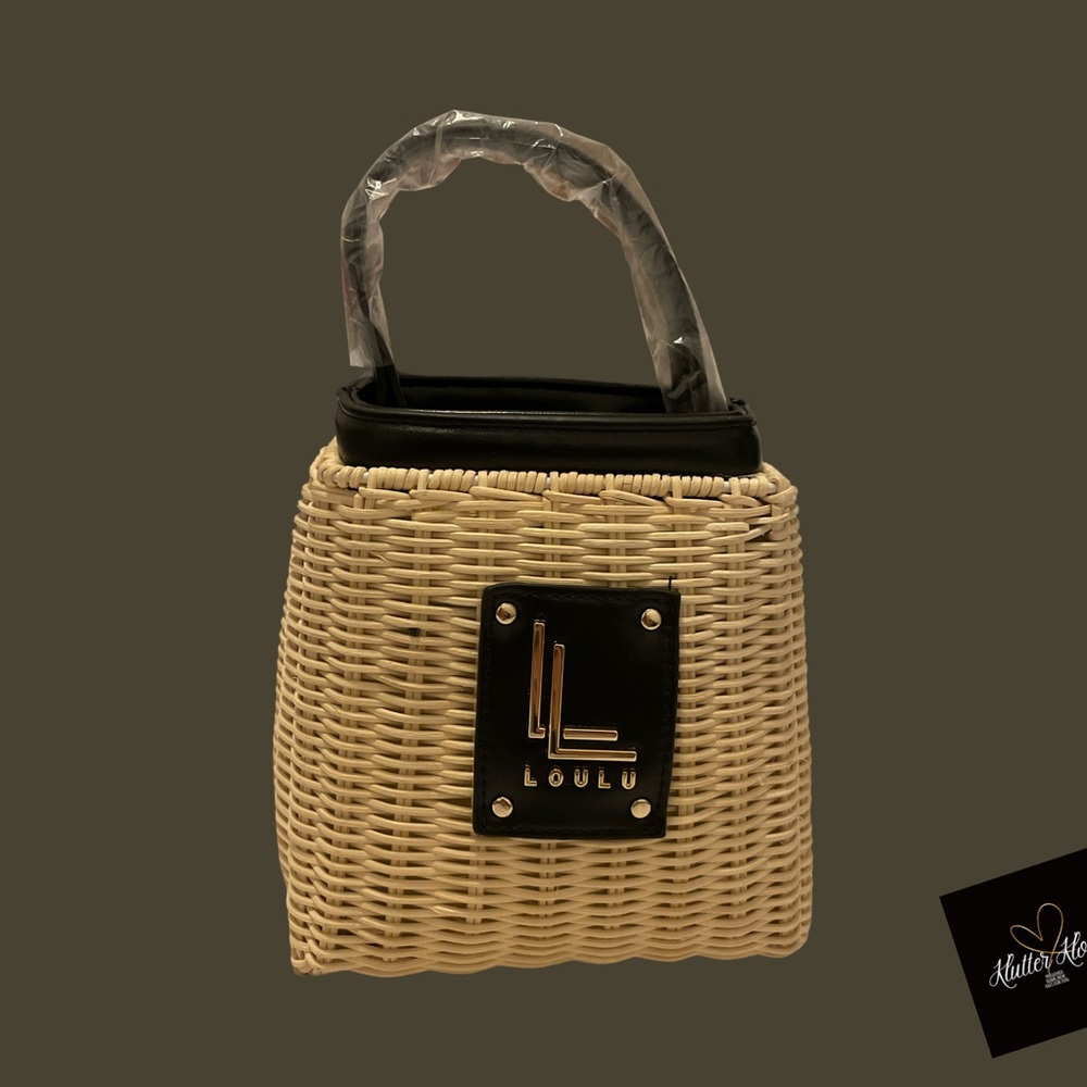 Ulu Cream and Black Woven Mini Bag